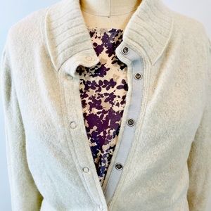 Cashmere Sweater Snap Front